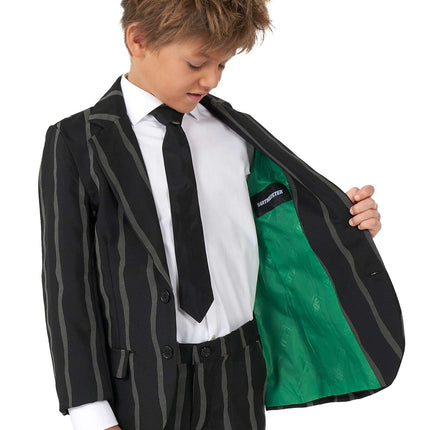 Traje Negro A Rayas Niño <tc>Suitmeister</tc>