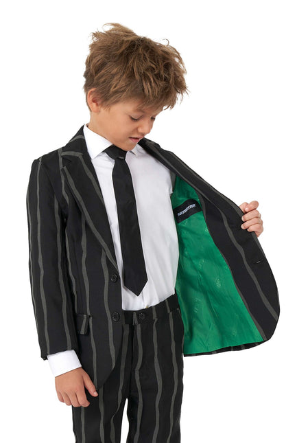 Traje Negro A Rayas Niño <tc>Suitmeister</tc>