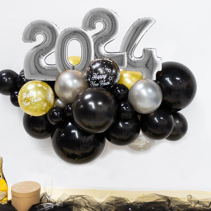 Globos DIY Kit de Globos Orgánicos Plateados Año Nuevo