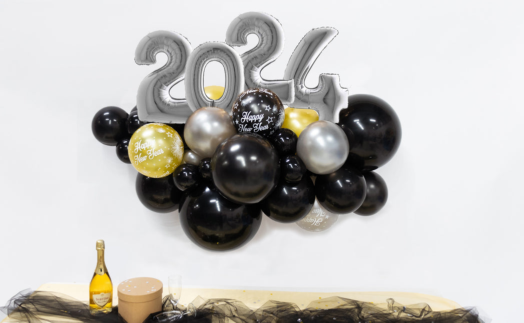 Globos DIY Kit de Globos Orgánicos Plateados Año Nuevo