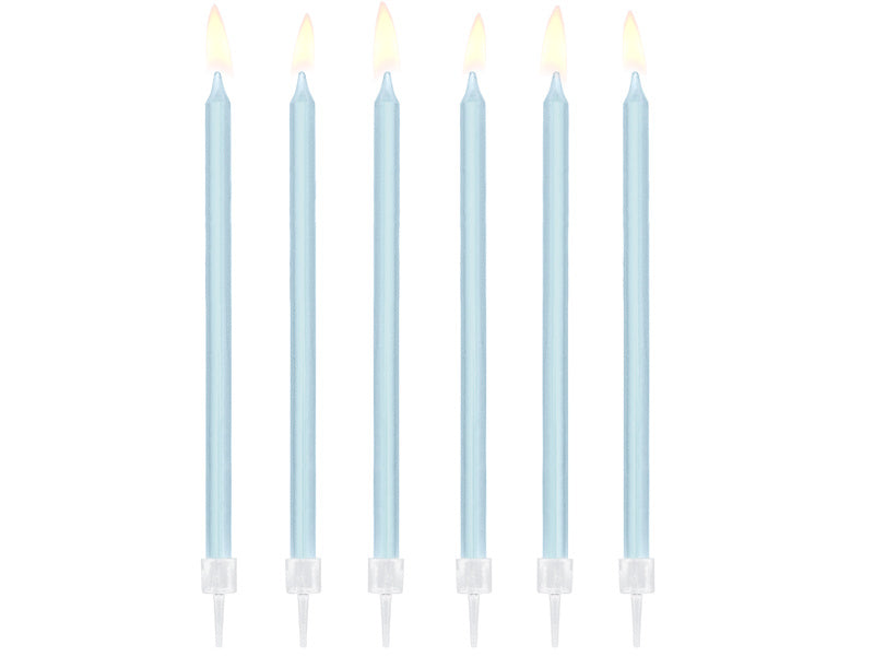 Velas Azul Claro 14cm 12uds