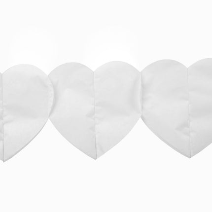 Guirnalda de Corazones Blanca 6m