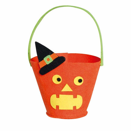 Cubo de caramelos de Halloween Calabaza 20cm