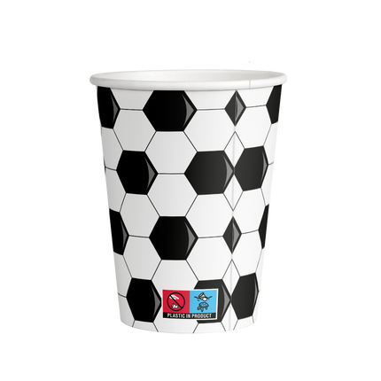 Tazas de fútbol 9cm 8uds.