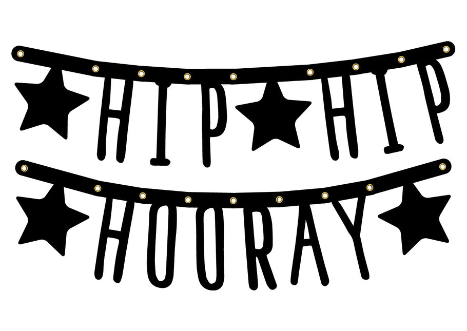 Guirnalda de letras Hip Hip Hooray 1,5 m