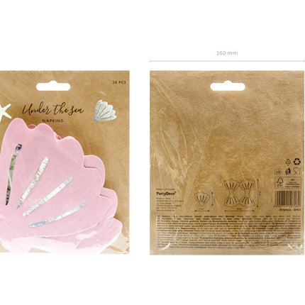 Servilletas concha 13cm 20uds.