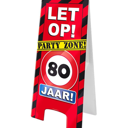 Señal de advertencia 80 años 62,5cm