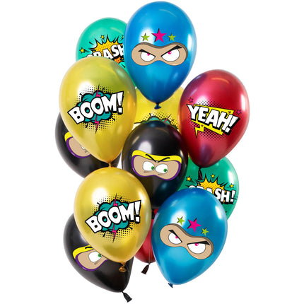 Globos Superhéroes 33cm 12pcs