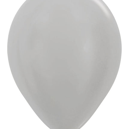 Globos Perla Plata 30cm 50pcs