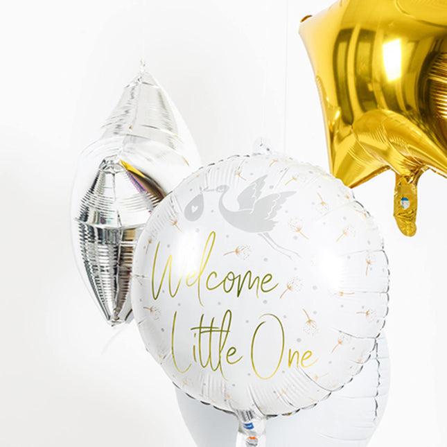 Globo de Helio Bienvenido Pequeño Cigüeña Vacío 45cm