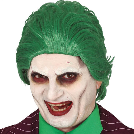 Peluca de Halloween Joker Payaso Verde
