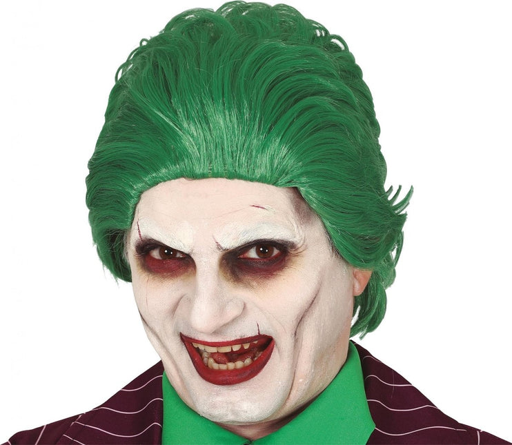 Peluca de Halloween Joker Payaso Verde