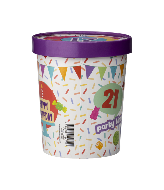 Bandeja de Caramelos de Colores 21 Años 12cm