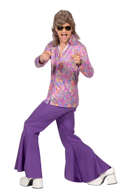 Blusa Hippie Floral Morada