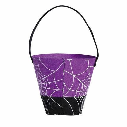 Cubo de caramelos de Halloween Araña 25cm