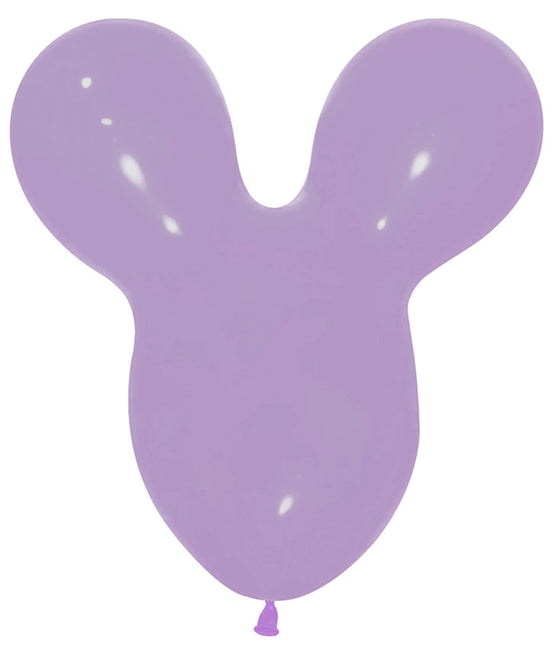 Globos Cabeza de Ratón Lila 25pcs