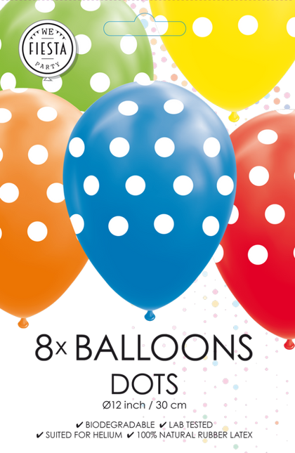 Globos de Colores Lunares 30,5cm 8pcs