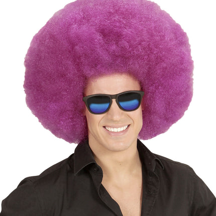 Peluca Morada Afro Extra Grande