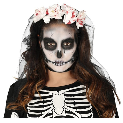 Diadema Flor de Halloween Velo
