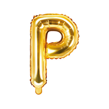Globo Letra P Oro Vacío 35cm