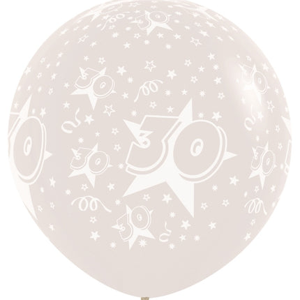 Globos Número 30 Transparente 91cm 2pcs