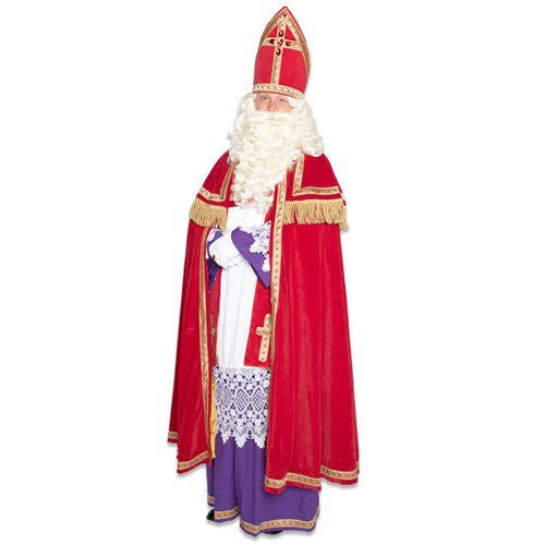 Traje Sinterklaas Completo Terciopelo con mitra 5 piezas