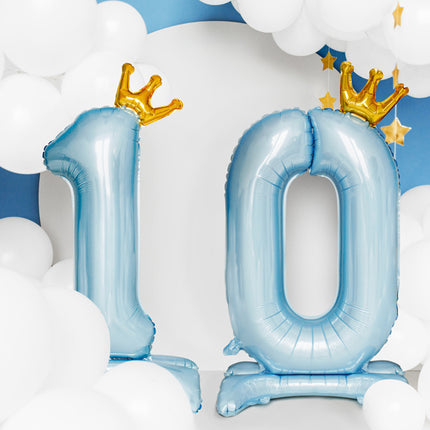 Globo Foil Figura 1 Azul Claro Estándar Vacío 84cm