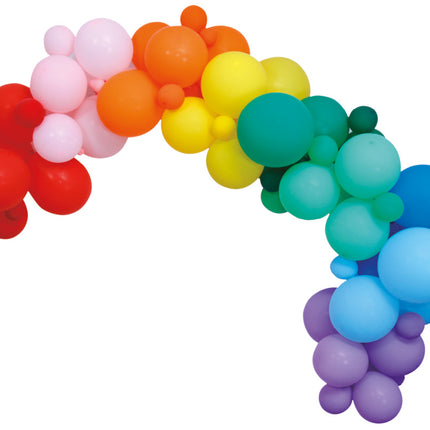 Arco de Globos Casero Set Arco Iris 4m