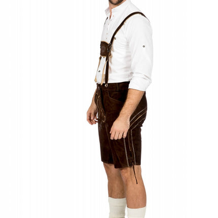 Lederhose marrón oscuro Hombre Corto