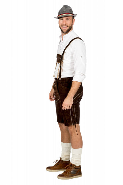 Lederhose marrón oscuro Hombre Corto
