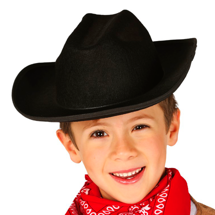 Sombrero de vaquero Negro Niños