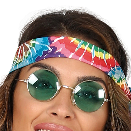 Disfraz Hippie 60S Color Damas Con Chaleco Marrón