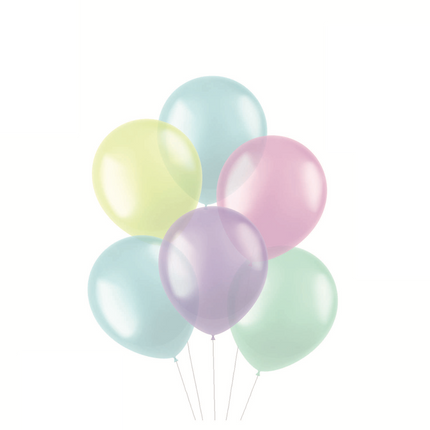 Globos de Colores Translúcidos Pastel 33cm 10pcs