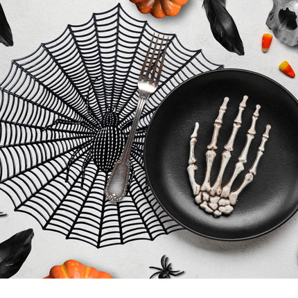 Manteles individuales de Halloween Tela de araña 38cm