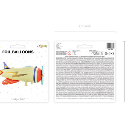 Globo de Helio Avión Vacío 91cm