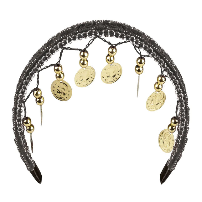 Juego de accesorios Bailarina del Vientre Negra 4 piezas