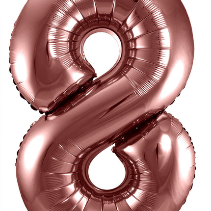 Globo Foil Figura 8 Bronce XL 86cm vacío