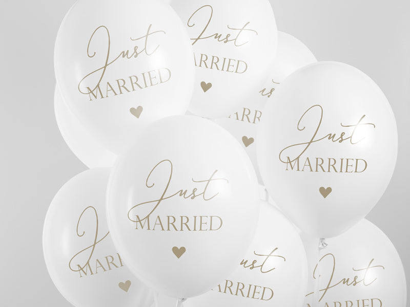 Globos Just Married 30cm 6pcs