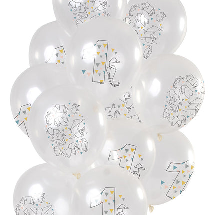 Globos 1 Año Origami 30cm 12pcs