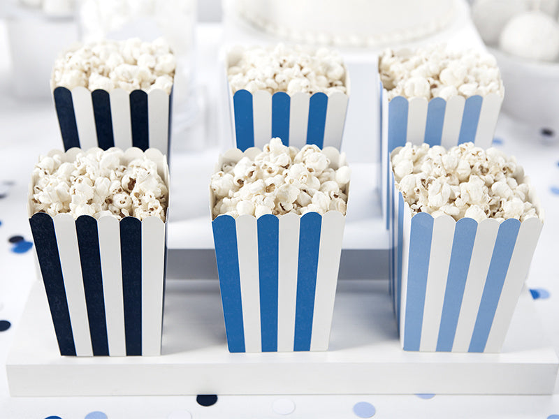 Cuencos para palomitas Mezcla Azul 12,5cm 6pcs