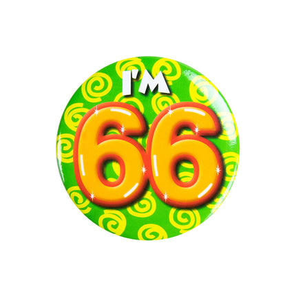 Tengo 66 años Botón 66 años 5,5cm