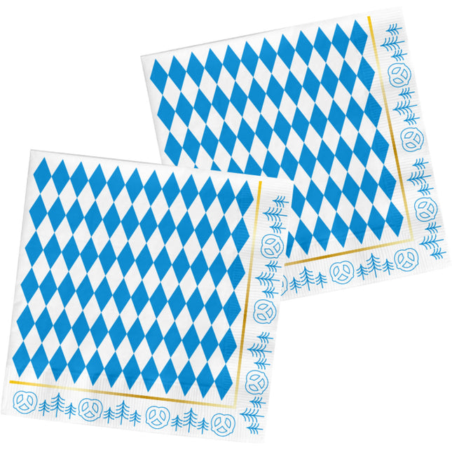 Servilletas Oktoberfest Pretzel 33cm 20pcs