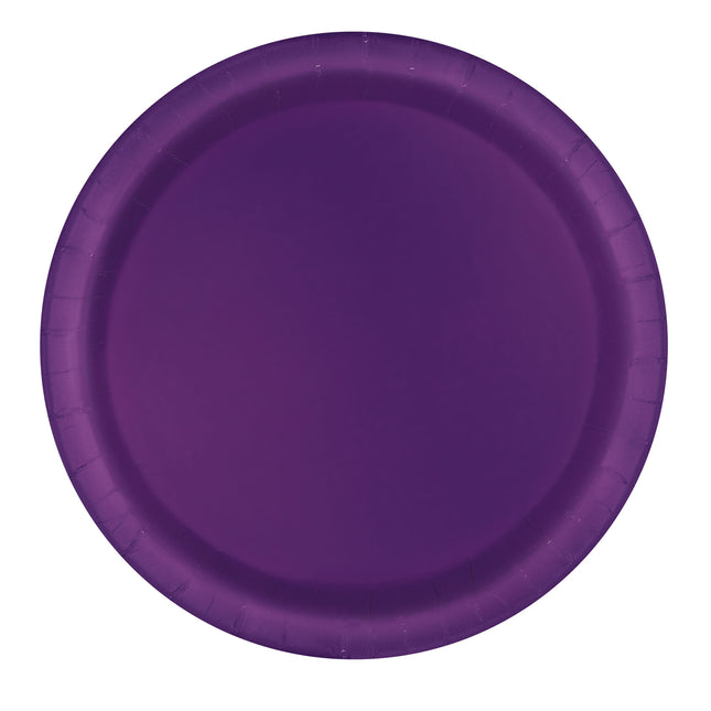 Platos Morados Redondos 23cm 16ud