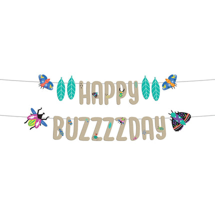 Guirnalda de letras de insectos Happy Buzzzzday 1,5m