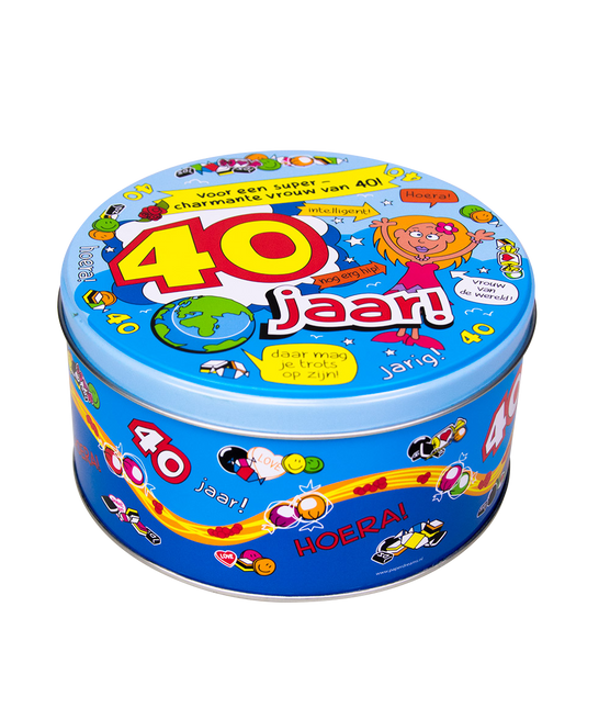 Tambor de Caramelo 40 Años Mujer 14cm