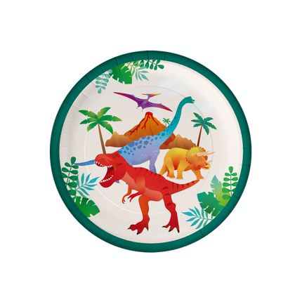 Dino Platos de Colores 23cm 8uds