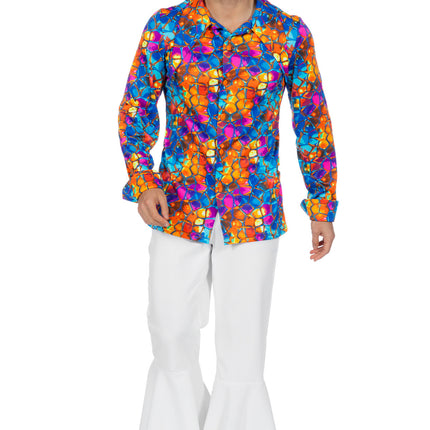 Camisa Disco Color Años 70