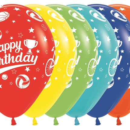 Globos Happy Birthday Sport 30cm 25pcs
