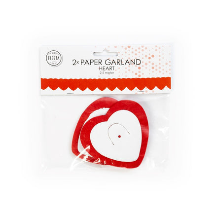 Guirnalda Corazones Rojos 2,5 m
