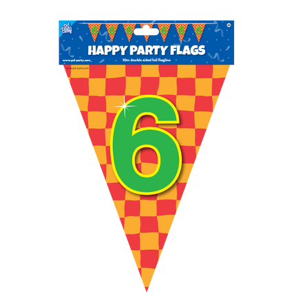 Línea de bandera 6 años de color 10 m